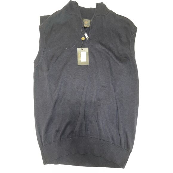 F/X Fusion‎ Men's L Navy Sweater Vest NEW A42 - Picture 1 of 6
